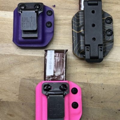 Porte-Snickers en kydex, fixation molle ou UltiClip