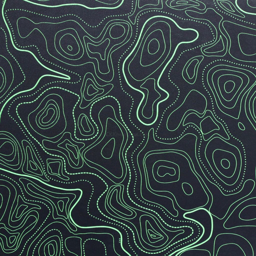 Topo map Black / zombie green